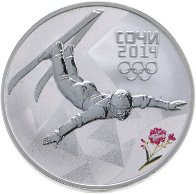 купить 3 рубля 2014 СПМД Proof "XXII Зимняя Олимпиада в Сочи - Фристайл (виды спорта)"