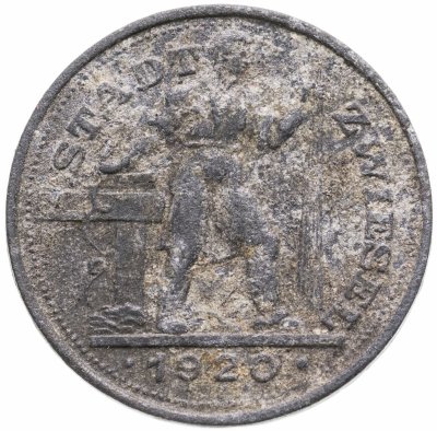 купить Германия (Цвизель) нотгельд 10 пфеннигов 1920