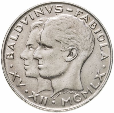 купить Бельгия 50 франков (francs) 1960 Свадьба короля Бодуэна и доны Фабиолы де Мора и Арагон