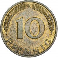 Купить Германия 10 пфеннигов 1990