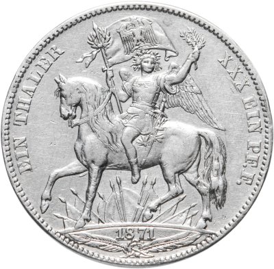 купить Германия (Саксония) 1 союзный талер 1871 "Победоносное завершение Франко-прусской войны"