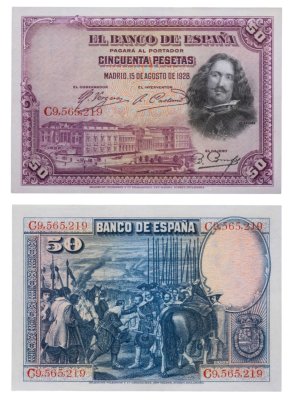 купить Испания 50 песет 1928 (Pick 75)