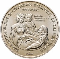 купить Тёркс и Кайкос 5 крон (crown) 1991 "500 лет открытию Америки"