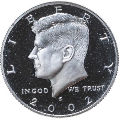купить США 50 центов (1/2 доллара, half dollar) 2002 Proof Kennedy Half Dollar (Кеннеди) знак монетного двора "S" - Сан-Франциско