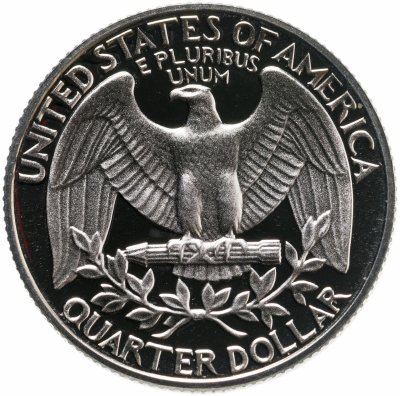 купить США 25 центов (квотер, 1/4 доллара, quarter dollar) 1982 S Proof Washington Quarter (Вашингтон) знак монетного двора "S" - Сан-Франциско