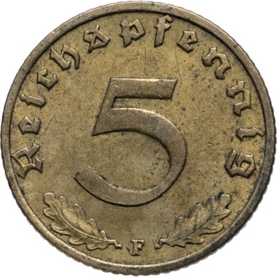 купить Германия (Третий Рейх) 5 рейхспфеннигов 1938 "F"
