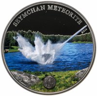 купить Острова Кука 5 долларов 2012 "Метеорит Сеймчан", в футляре с сертификатом