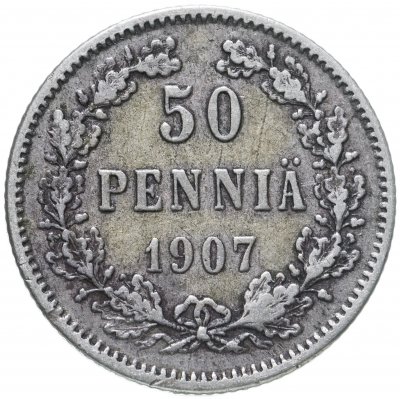 купить 50 пенни 1907 L, монета для Финляндии