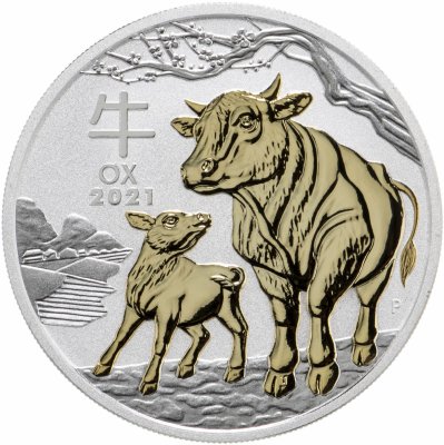 купить Австралия 1 доллар 2021 "Год быка", в футляре с сертификатом