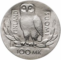 Купить Финляндия 100 марок 1990 "350 лет Хельсинкскому университету"