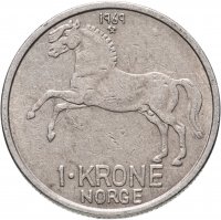 Купить Норвегия 1 крона (crown) 1958-1973 случайный год
