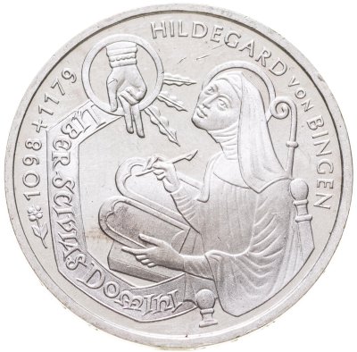 купить Германия 10 марок (deutsche mark) 1998 "900 лет со дня рождения Хильдегард из Бингена"