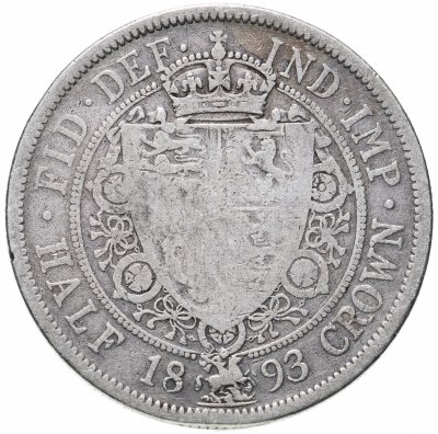 купить Великобритания 1/2 кроны (crown) 1893