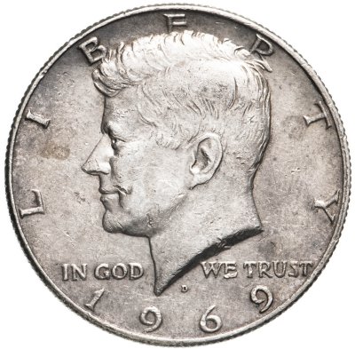 купить США 50 центов (1/2 доллара, half dollar) 1969 D Kennedy Half Dollar (Кеннеди)