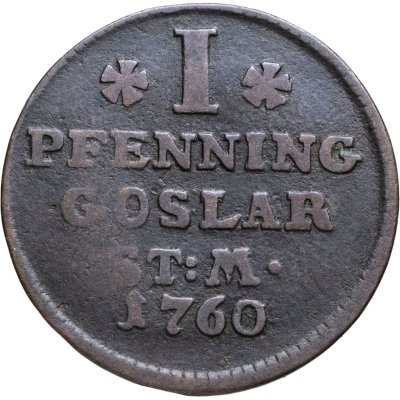 купить Гослар 1 пфенниг 1760