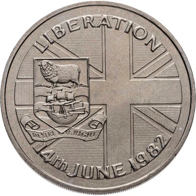 купить Фолклендские острова 50 пенсов (pence) 1982 "Освобождение - 14 июня 1982"