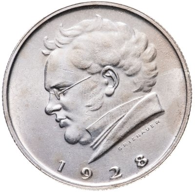 купить Австрия 2 шиллинга (shillings) 1928 "100 лет со дня смерти Франца Шуберта"