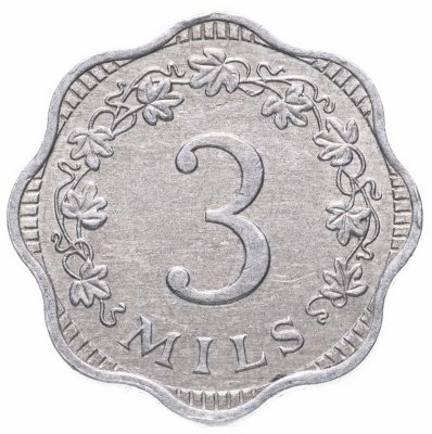 купить Мальта 3 миля (mils) 1972