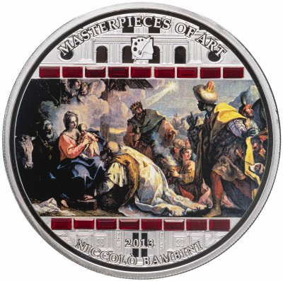 купить Острова Кука 20 долларов 2011 "Шедевры живописи - Николо Бамбини - Поклонение волхвов", в футляре с сертификатом Редкость