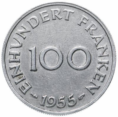 купить Саар 100 франков (francs) 1955