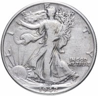 купить США 50 центов (1/2 доллара, half dollar) 1942