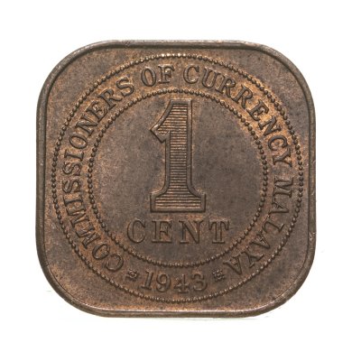 купить Малайя 1 цент (cent) 1943