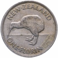Купить Новая Зеландия 2 шиллинга (флорин, shillings) 1961-1965 Киви