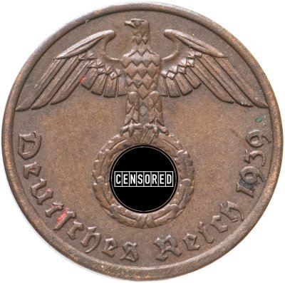 купить Германия (Третий рейх) 1 рейхспфенниг (reichspfennig) 1939 "А"