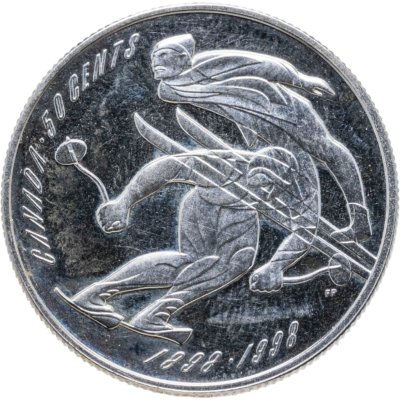 купить Канада 50 центов (cents) 1998 "100 лет лыжным гонкам"