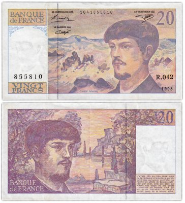 купить Франция 20 франков 1993 (Pick 151g)