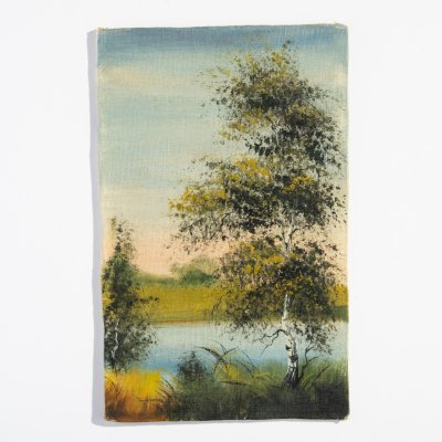 купить Этюд "Березка", холст, масло, фанера, неизвестный художник, СССР, 1970-1990 гг.