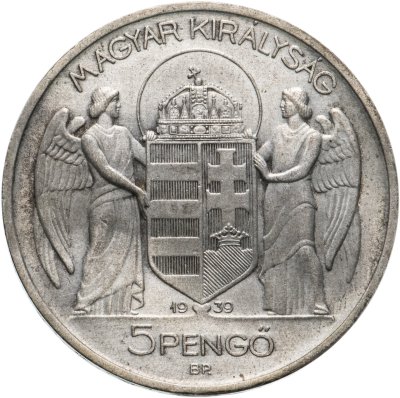 купить Венгрия 5 пенго (пенгё, pengo) 1939 Адмирал Хорти