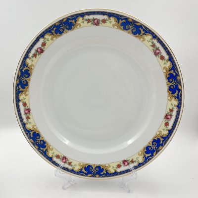 купить Блюдо круглой формы, украшенное цветочным декором, фарфор, деколь, золочение, Moritz Zdekauer (MZ), Чехословакия, 1930-1940 гг.