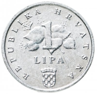 купить Хорватия 1 липа (lipa) 1993-2009 надпись на хорватском, случайная дата