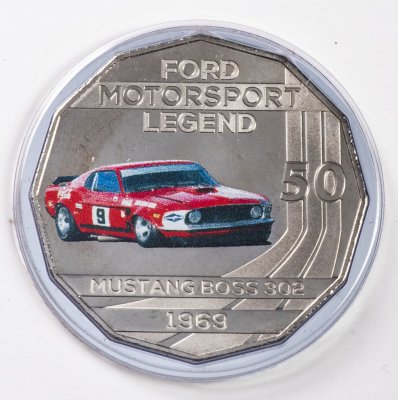 купить Австралия 50 центов 2018 Легенда моторного спорта - Ford Mustang Boss 302 в буклете