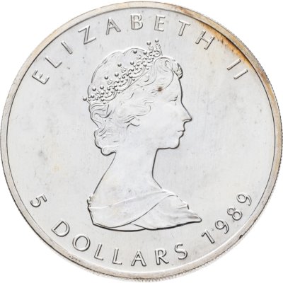 купить Канада 5 долларов (dollars) 1989 Кленовый лист