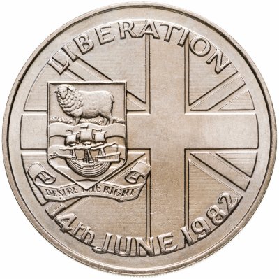 купить Фолклендские острова 50 пенсов, 1982 " Освобождение - 14 июня 1982"