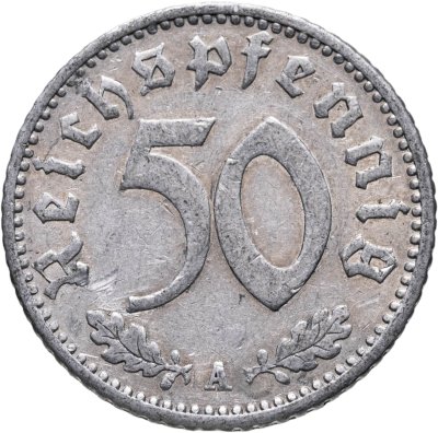 купить Германия, Третий рейх 50 рейхспфеннигов 1935, знак монетного двора "A" — Берлин