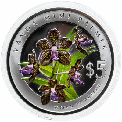купить Сингапур 5 долларов (dollars) 2007 "Орхидеи- Vanda Mimi Palmer"