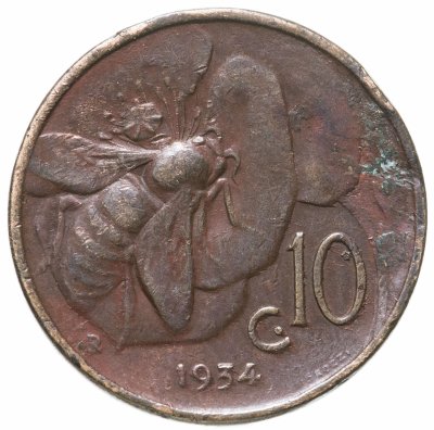 купить Италия 10 чентезимо (centesimi) 1934