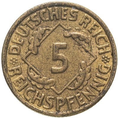 купить Германия 5 рейхспфеннигов (reichspfennig) 1936 А