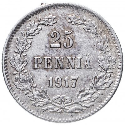 купить 25 пенни (pennia) 1917 S гербовый орёл без корон