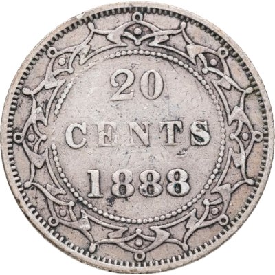 купить Ньюфаундленд 20 центов (cents) 1888