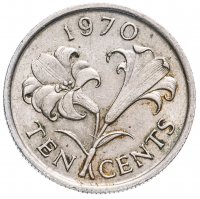 Купить Бермуды 10 центов (cents) 1970