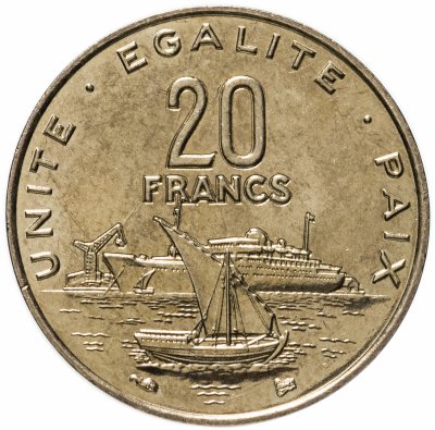 купить Джибути 20 франков (francs) 1996