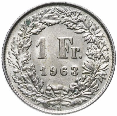 купить Швейцария 1 франк (franc) 1963