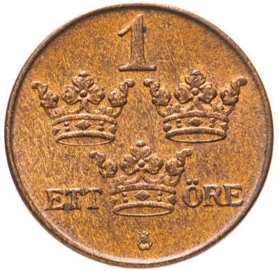 купить Швеция 1 эре (ore) 1939