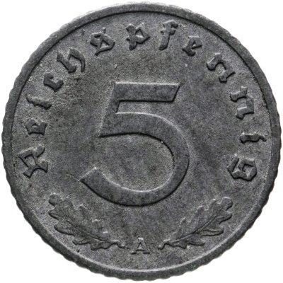купить Германия (Третий рейх) 5 рейхспфеннигов (reichspfennig) 1941, знак монетного двора "A" - Берлин