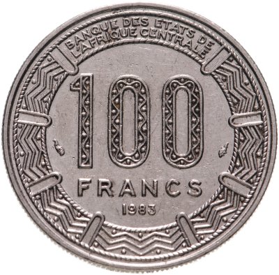 купить ЦАР 100 франков (francs) 1983