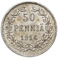 купить 50 пенни (pennia) 1914 S